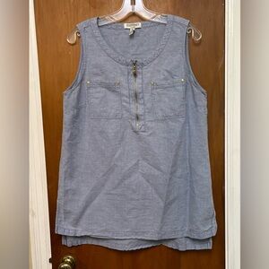 Ellen Tracy  Sleeveless Summer Beach Top. L